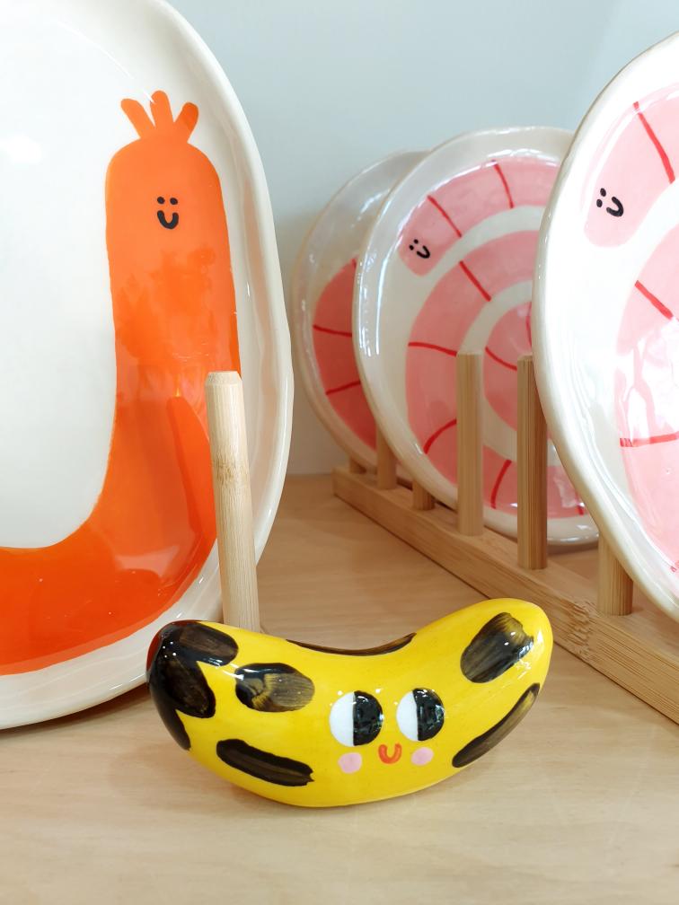 Hungry Banana tiny ceramic