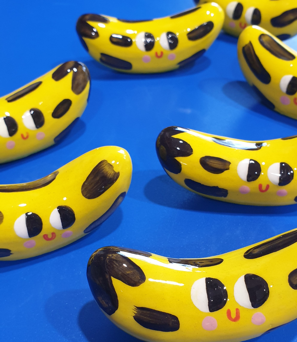 Hungry Banana tiny ceramic