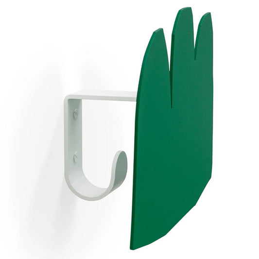 Graphic metal wall hook - green