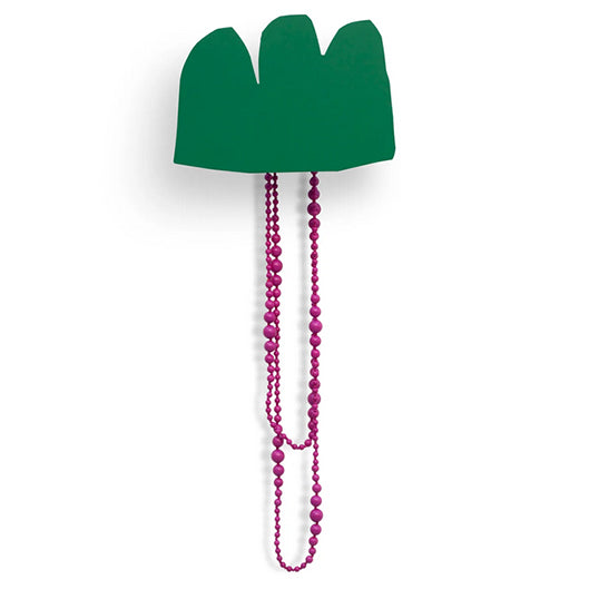 Graphic metal wall hook - green