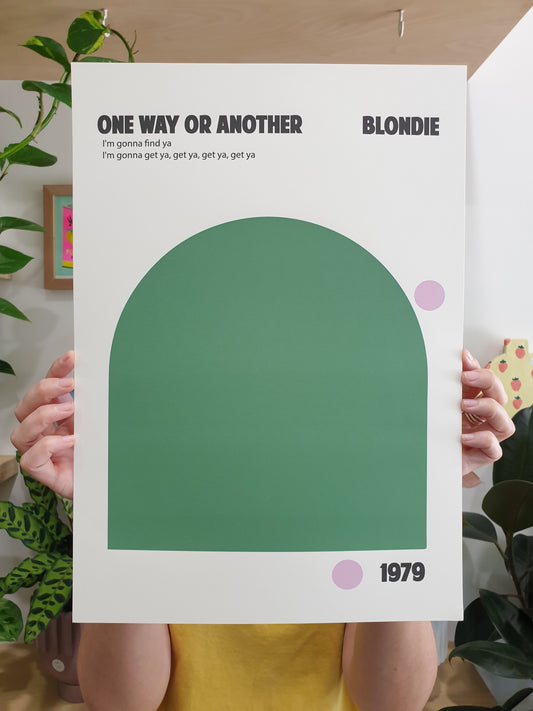 'One Way Or Another -Blondie' - A3 Giclée Art Print
