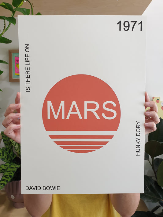'Life on Mars - David Bowie' - A3 Giclée Art Print