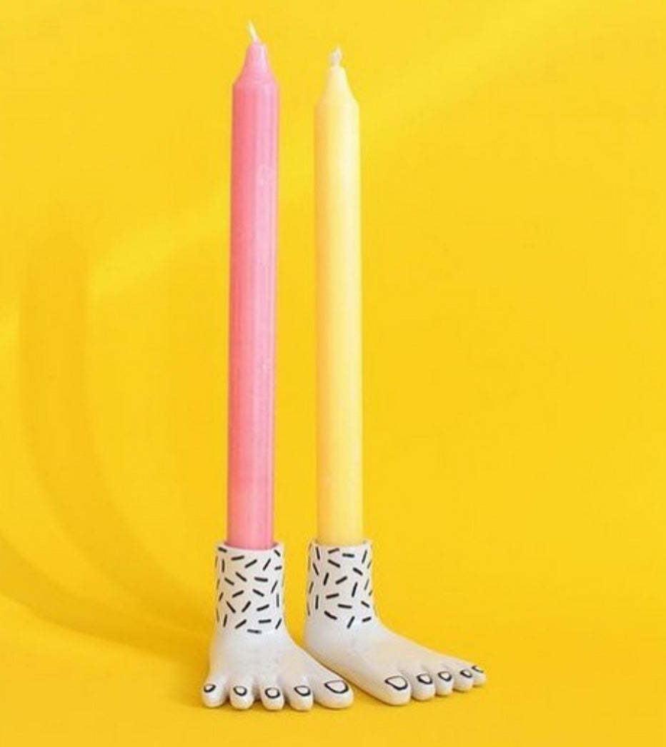Here's a pair of feet - Candle Holders