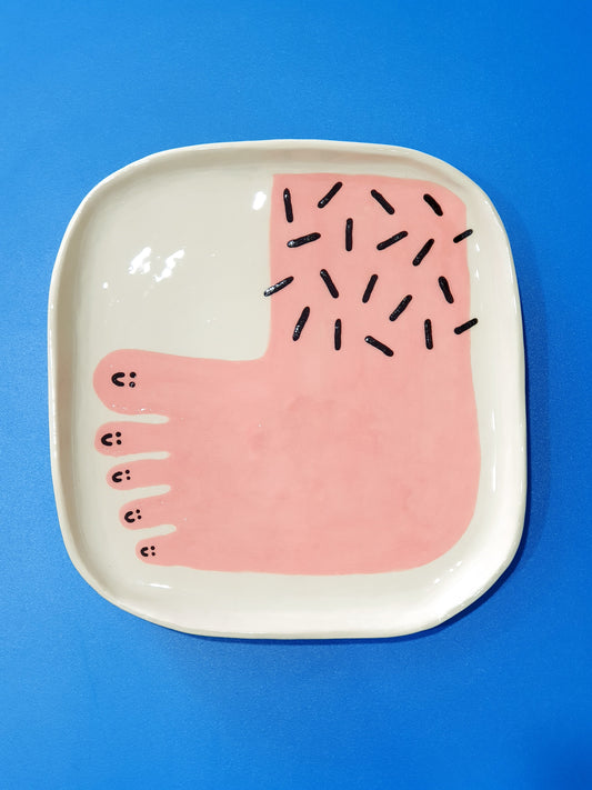 Happy Pied  (foot!)  - Happy Things Plate