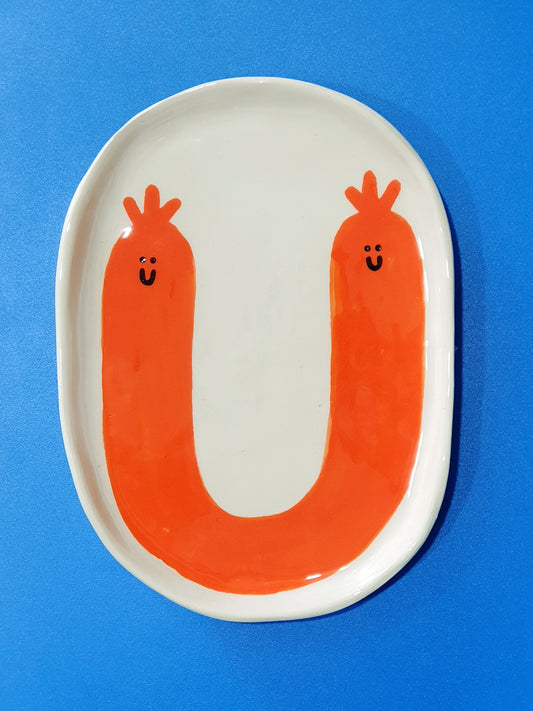 Happy Saucisse (sausage!)  - Happy Things Plate