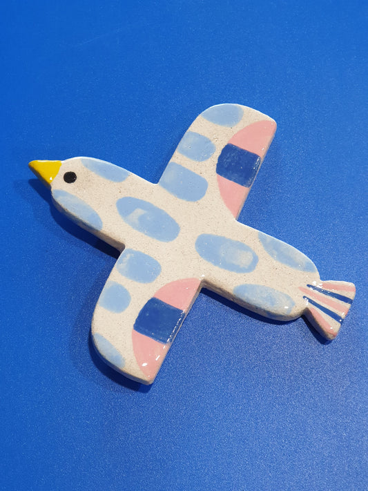 Light Blue Ceramic Bird wall hanging