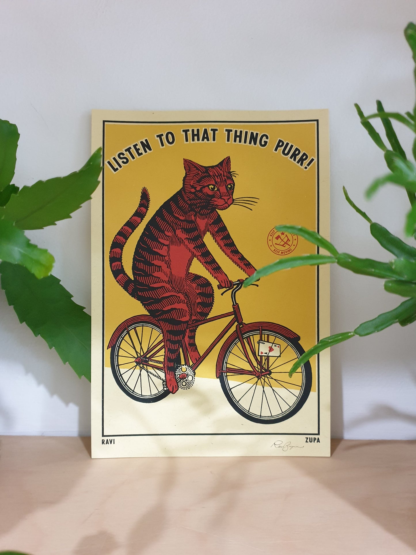 'Listen to that thing purrrr' - Print