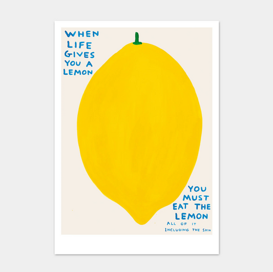 'When life gives a lemon' - A5 postcard