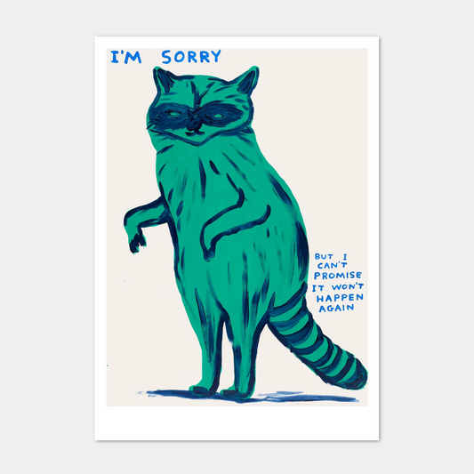 'I'm sorry but I can't promise it wont happen again' - A5 postcard