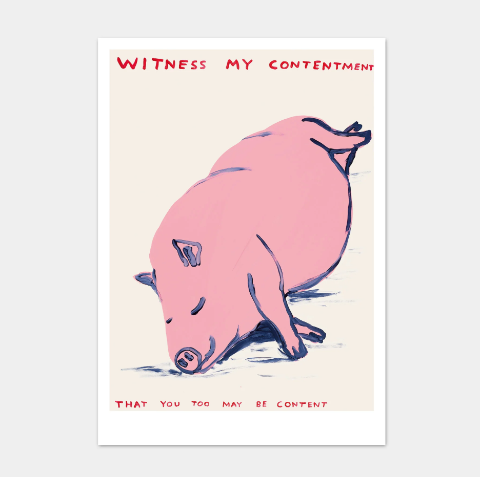 'Witness my contentment' - A5 postcard