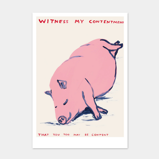 'Witness my contentment' - A5 postcard