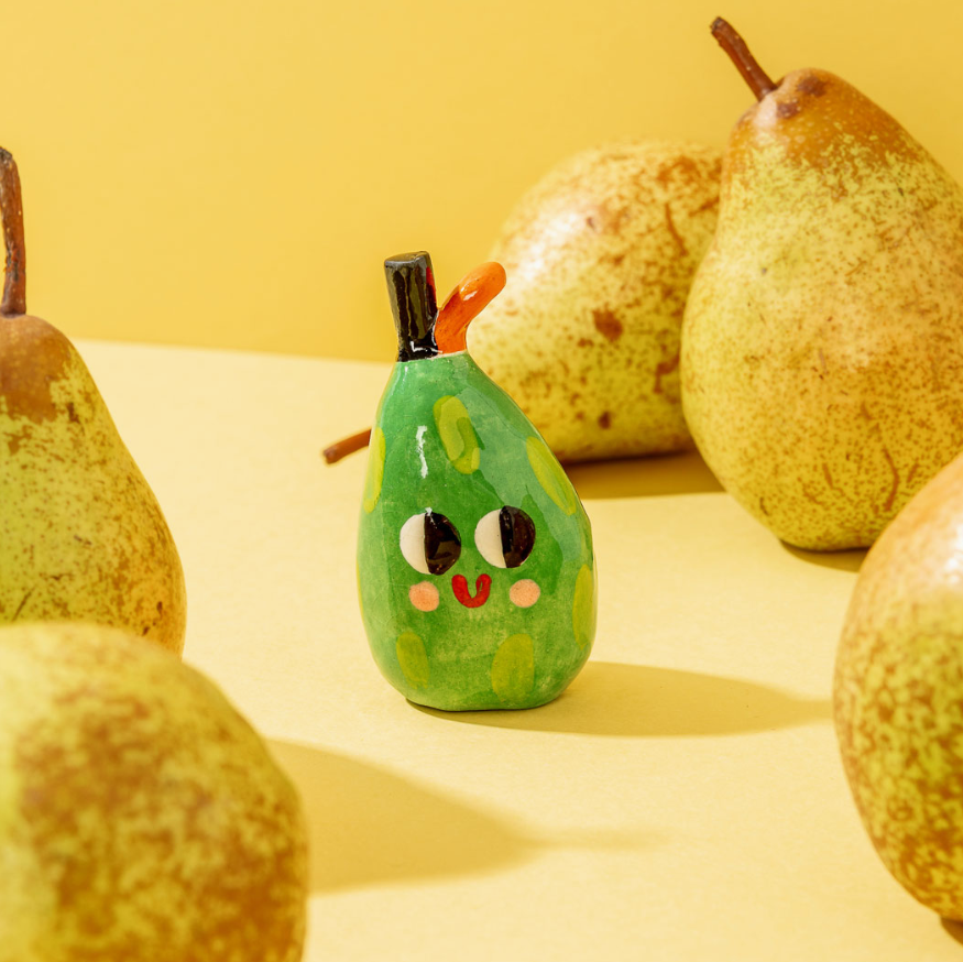 Hungry Pear tiny ceramic