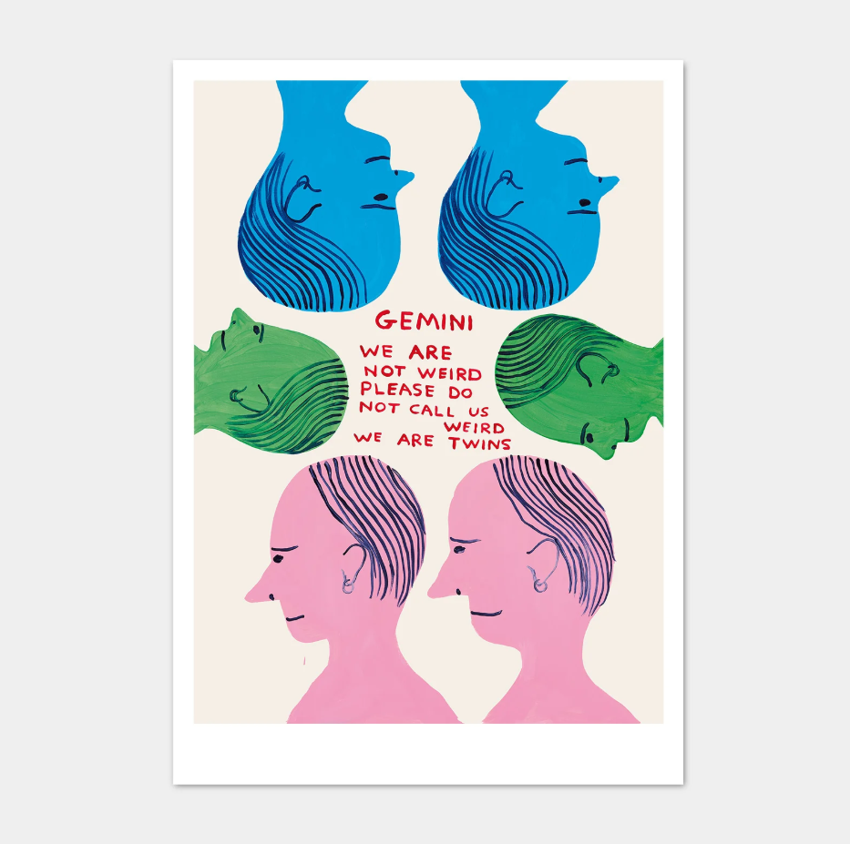 'Gemini' - A5 postcard