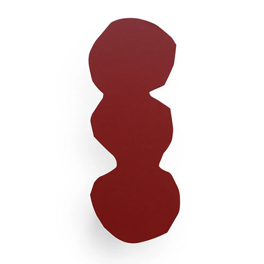 Graphic metal wall hook - red oxide