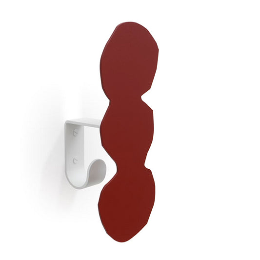 Graphic metal wall hook - red oxide