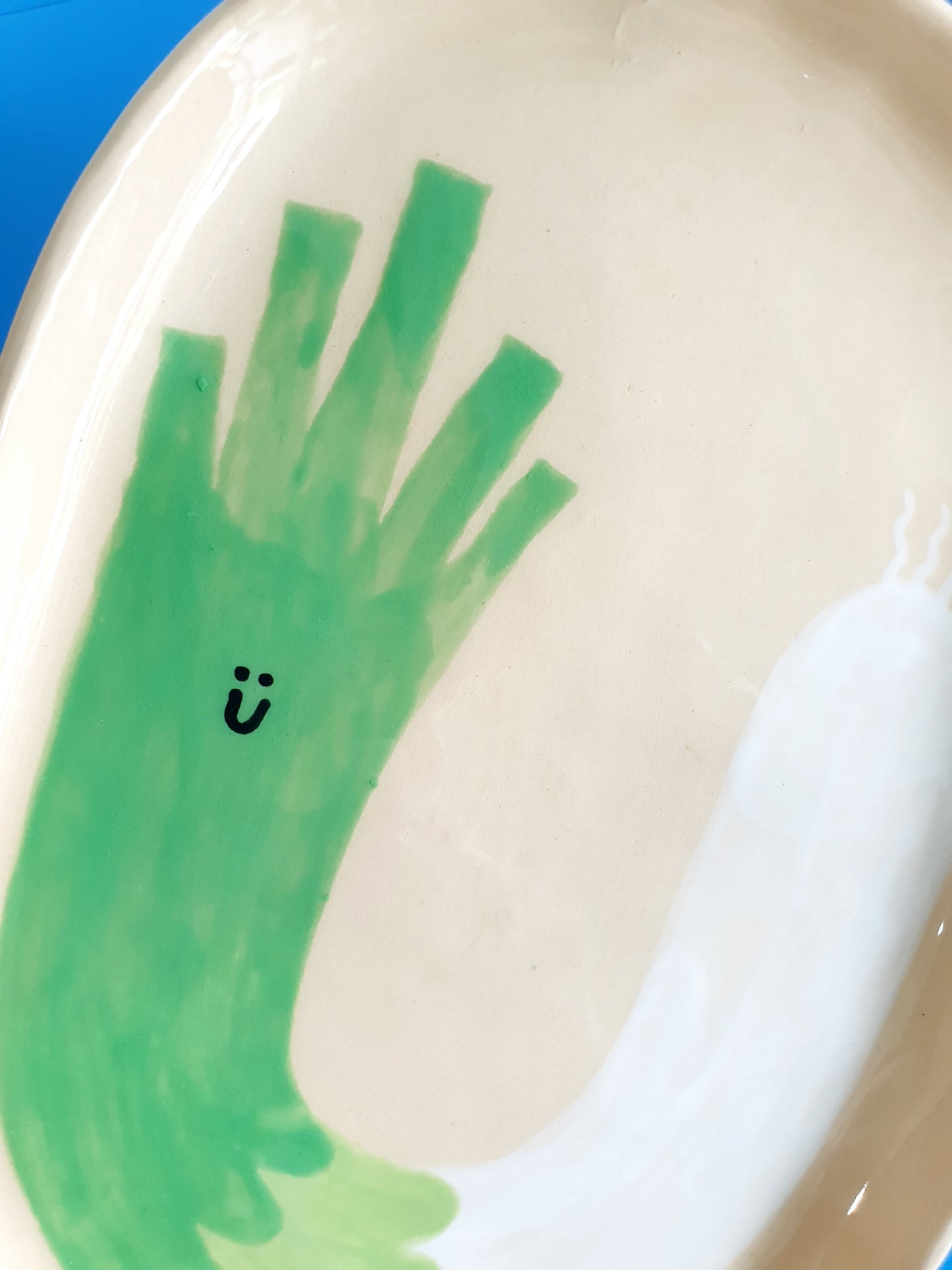 Happy Poireau (Leek!) Happy Things Plate
